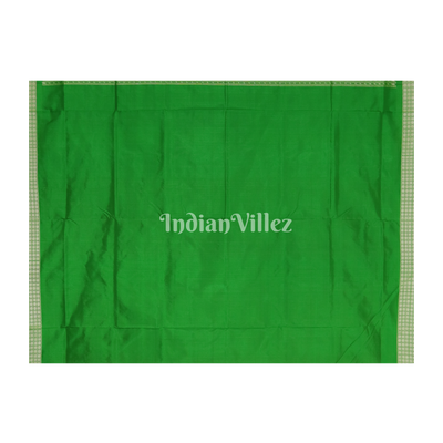 Red Green Laxmi Pada & Shankha Theme Sambalpuri Silk Saree