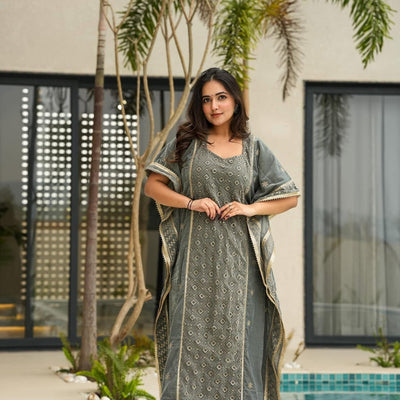 Soft Blush velvet kaftan