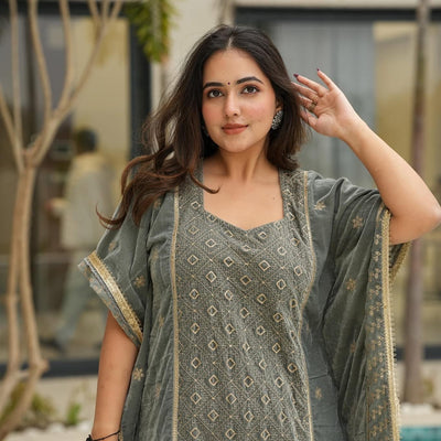 Soft Blush velvet kaftan