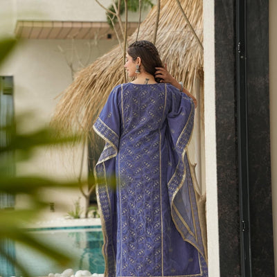 Flamingo chic velvet kaftan