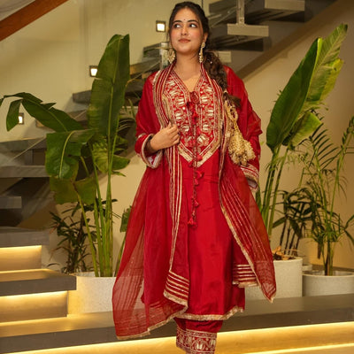 Vasana silk worked kurta set