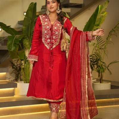 Vasana silk worked kurta set