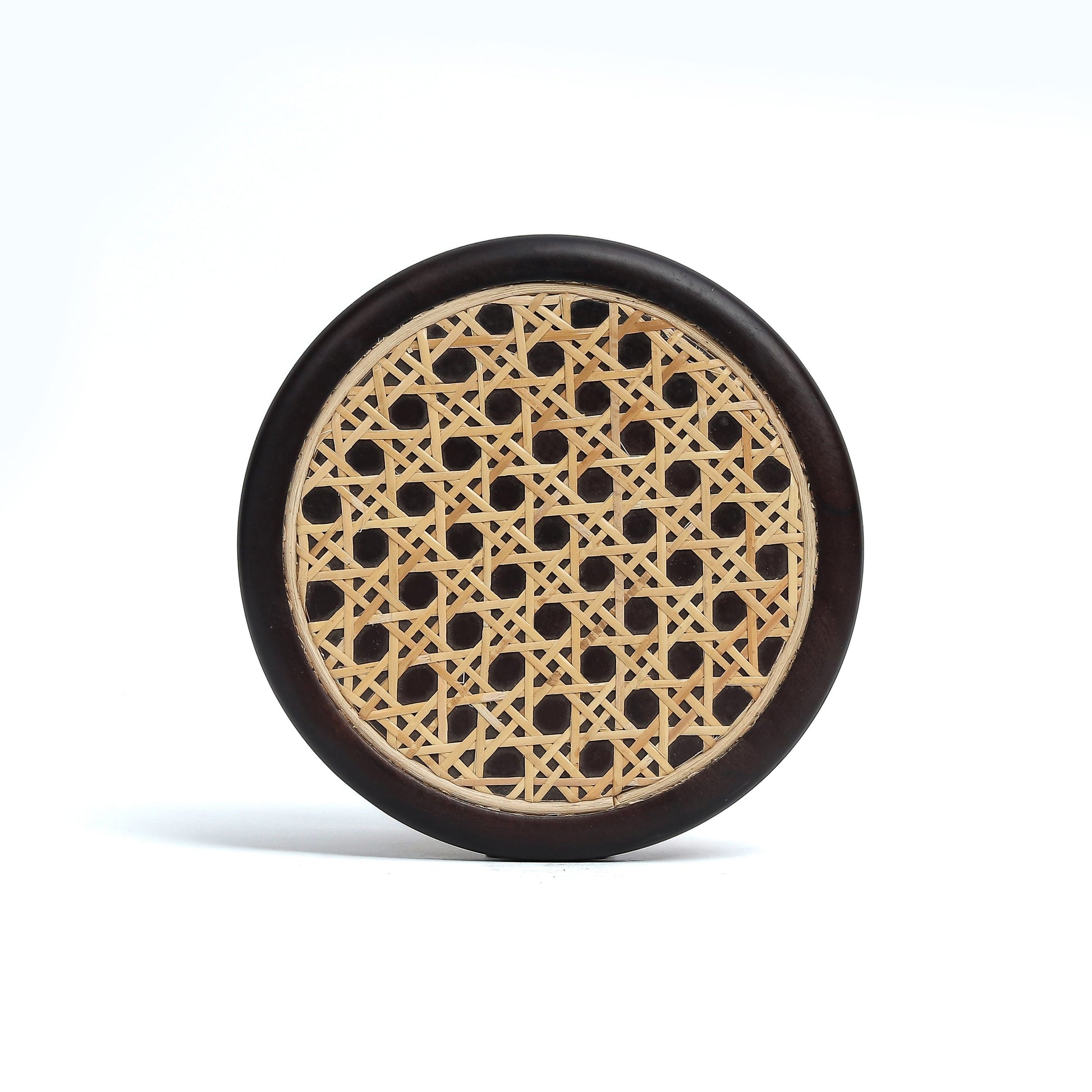 Brown - Rosemary Walnut Oval Wicker Trivet