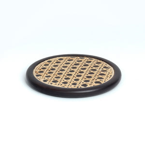 Brown - Rosemary Walnut Oval Wicker Trivet
