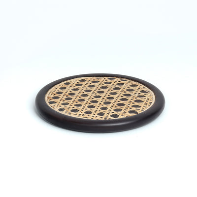 Brown - Rosemary Walnut Oval Wicker Trivet