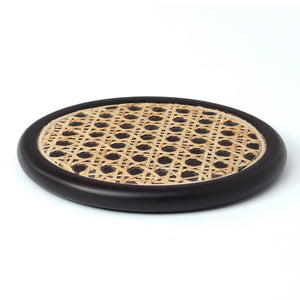 Brown - Rosemary Walnut Oval Wicker Trivet