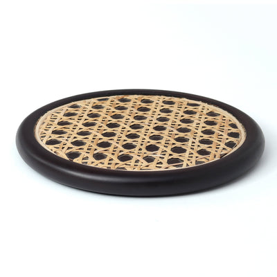 Brown - Rosemary Walnut Oval Wicker Trivet