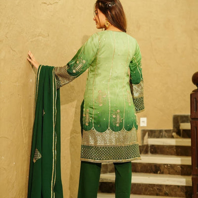Green Paradise Short kurta set