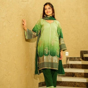 Green Paradise Short kurta set