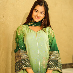 Green Paradise Short kurta set