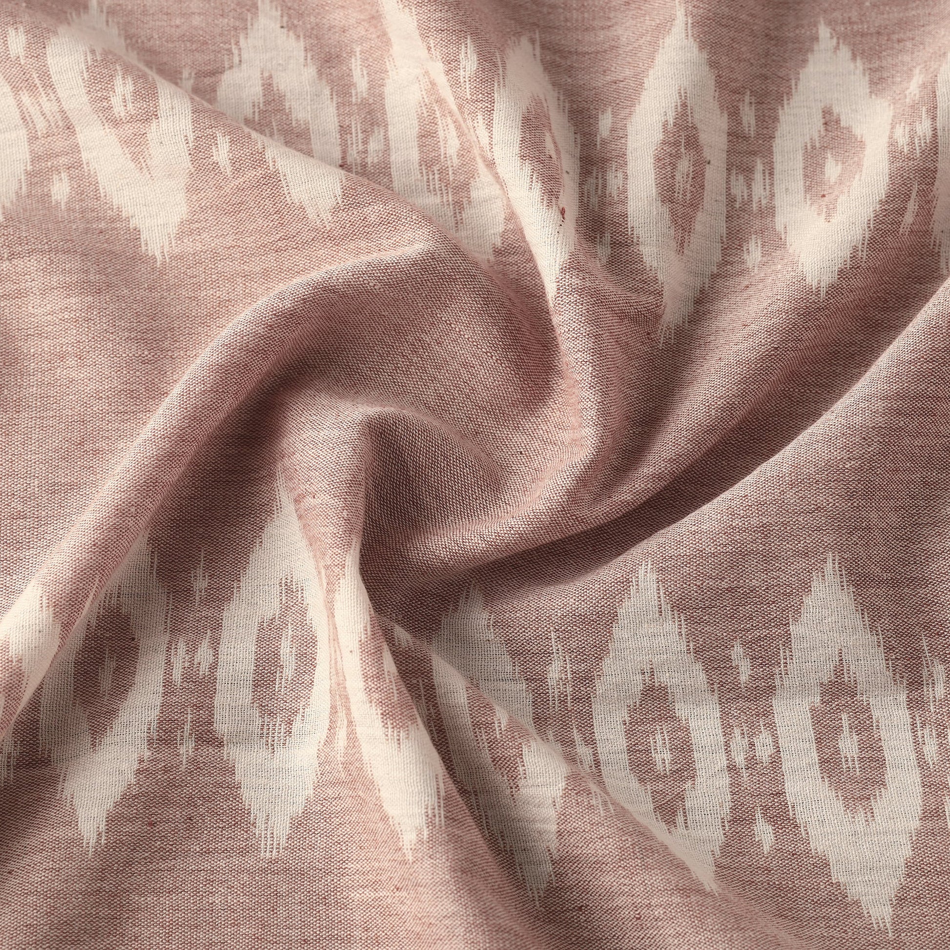 Brown - Maniabandha Ikat Weave Handloom Cotton Fabric