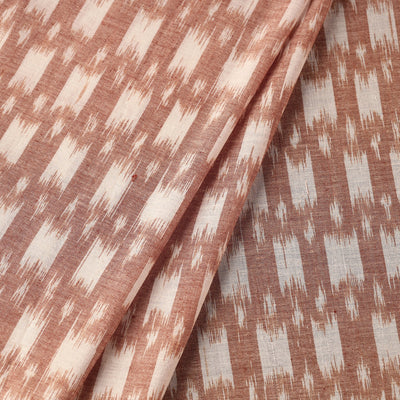 Brown - Maniabandha Ikat Weave Handloom Cotton Fabric
