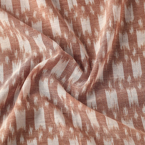 Brown - Maniabandha Ikat Weave Handloom Cotton Fabric