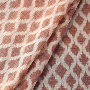 Brown - Maniabandha Ikat Weave Handloom Cotton Fabric
