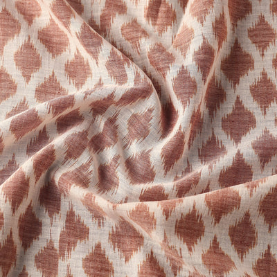 Brown - Maniabandha Ikat Weave Handloom Cotton Fabric
