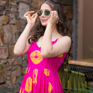Gravity pink Viscos silk dress