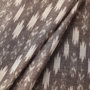 Brown - Maniabandha Ikat Weave Handloom Cotton Fabric