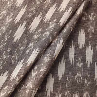 Brown - Maniabandha Ikat Weave Handloom Cotton Fabric