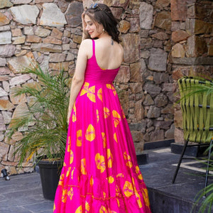 Gravity pink Viscos silk dress