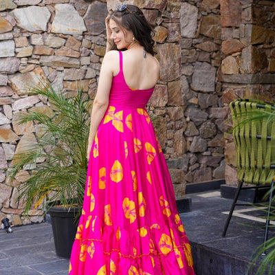 Gravity pink Viscos silk dress