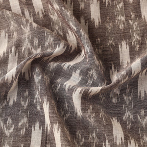 Brown - Maniabandha Ikat Weave Handloom Cotton Fabric