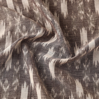 Brown - Maniabandha Ikat Weave Handloom Cotton Fabric