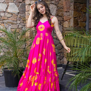 Gravity pink Viscos silk dress