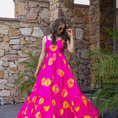 Gravity pink Viscos silk dress