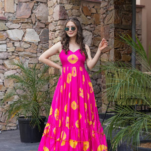 Gravity pink Viscos silk dress
