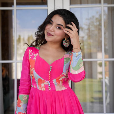PINK POPPY CREPE SUIT SET