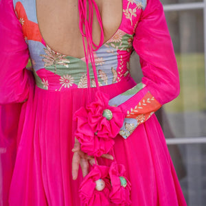 PINK POPPY CREPE SUIT SET