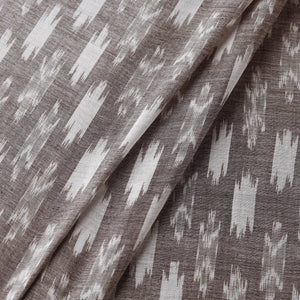 Brown - Maniabandha Ikat Weave Handloom Cotton Fabric