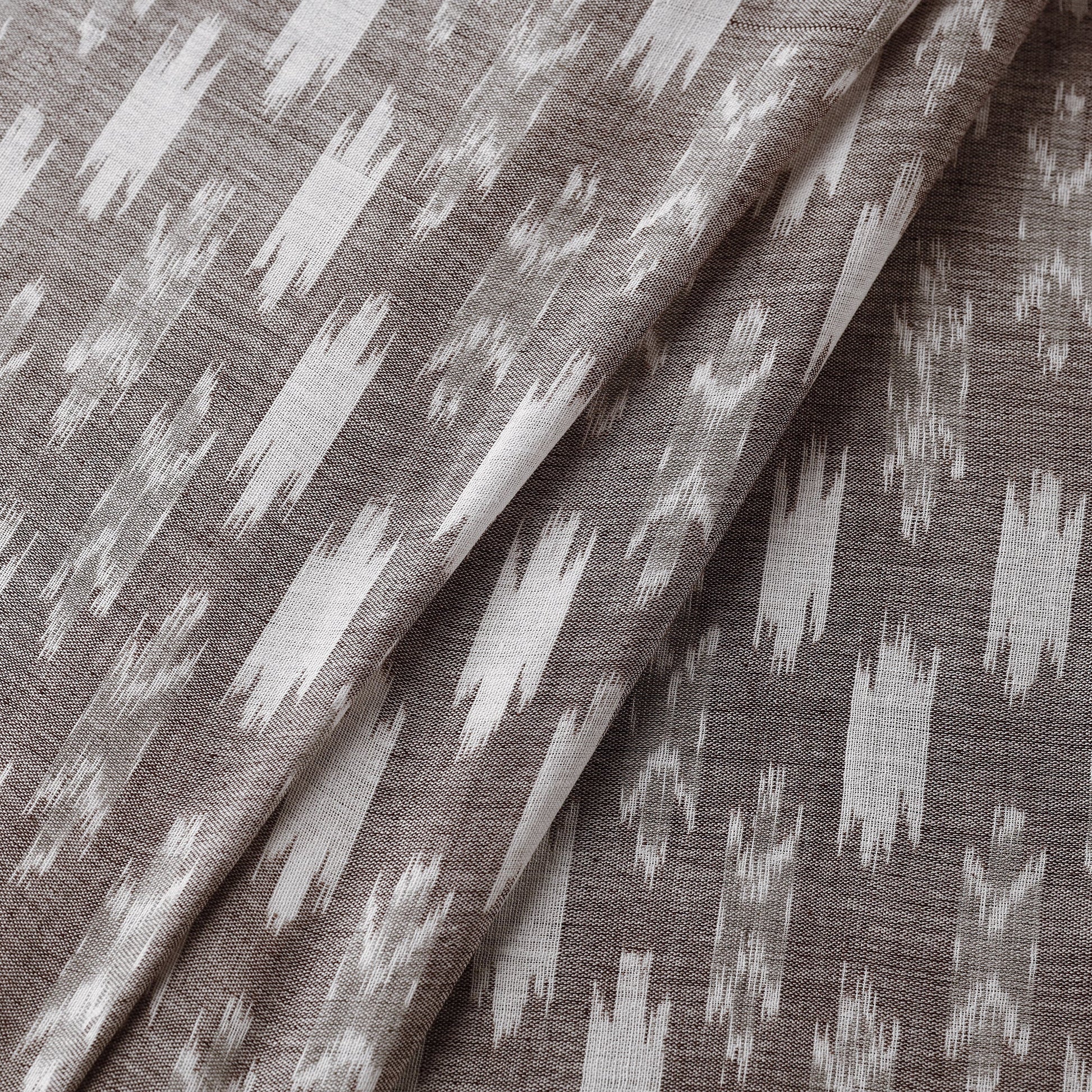 Brown - Maniabandha Ikat Weave Handloom Cotton Fabric