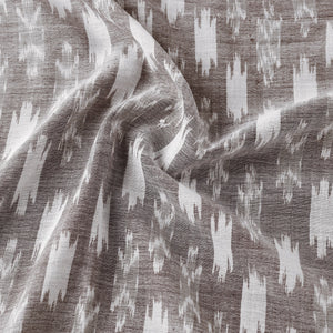 Brown - Maniabandha Ikat Weave Handloom Cotton Fabric