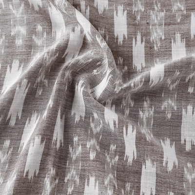 Brown - Maniabandha Ikat Weave Handloom Cotton Fabric