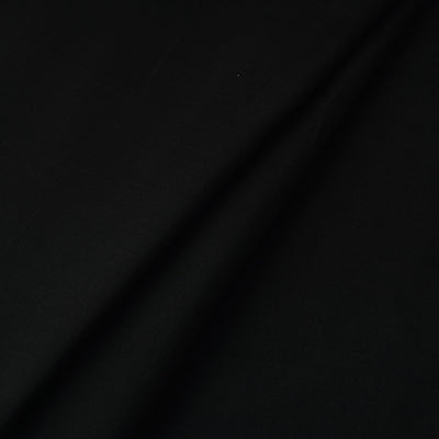 Black - Jhiri Handloom Cotton Plain Fabric 01