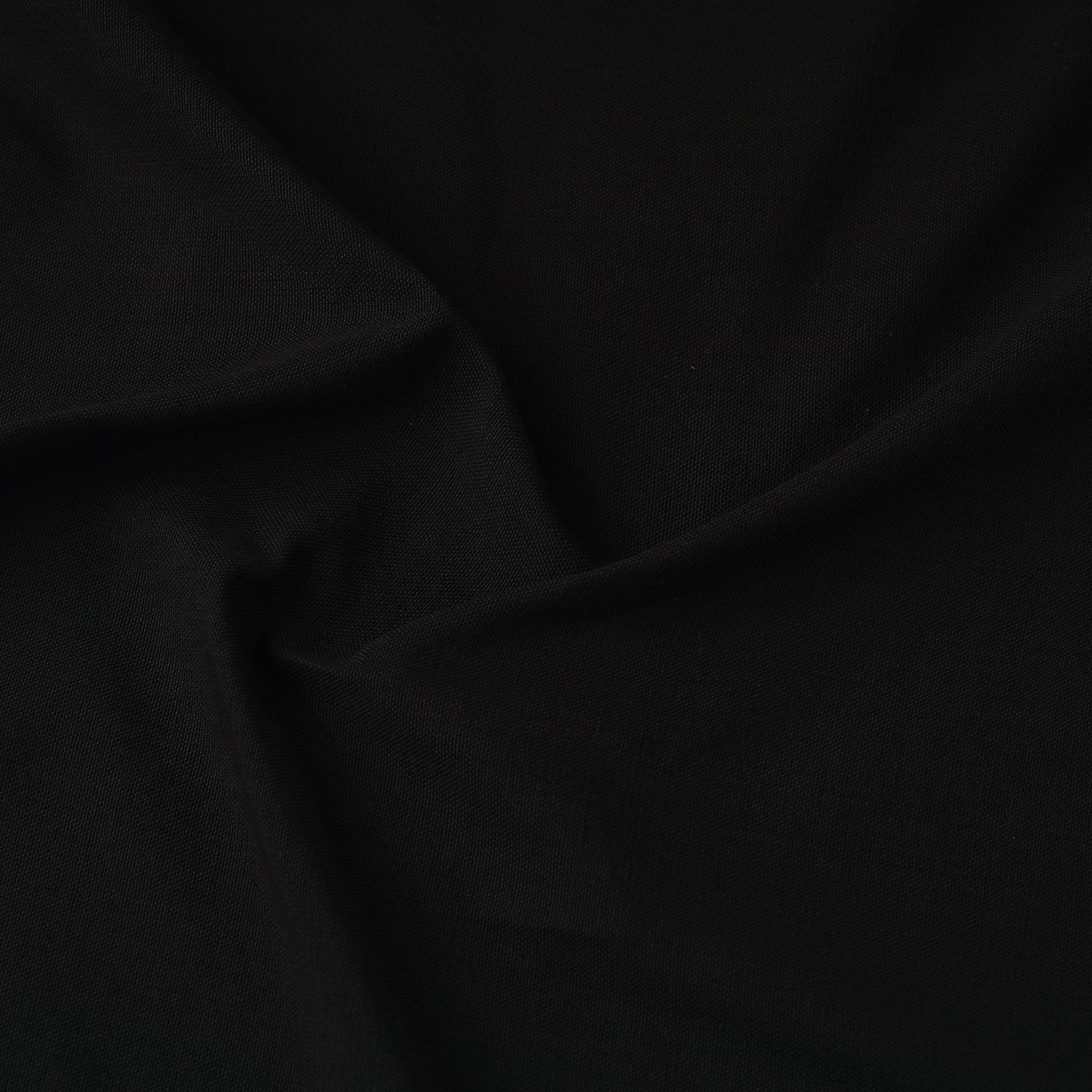 Black - Jhiri Handloom Cotton Plain Fabric 01