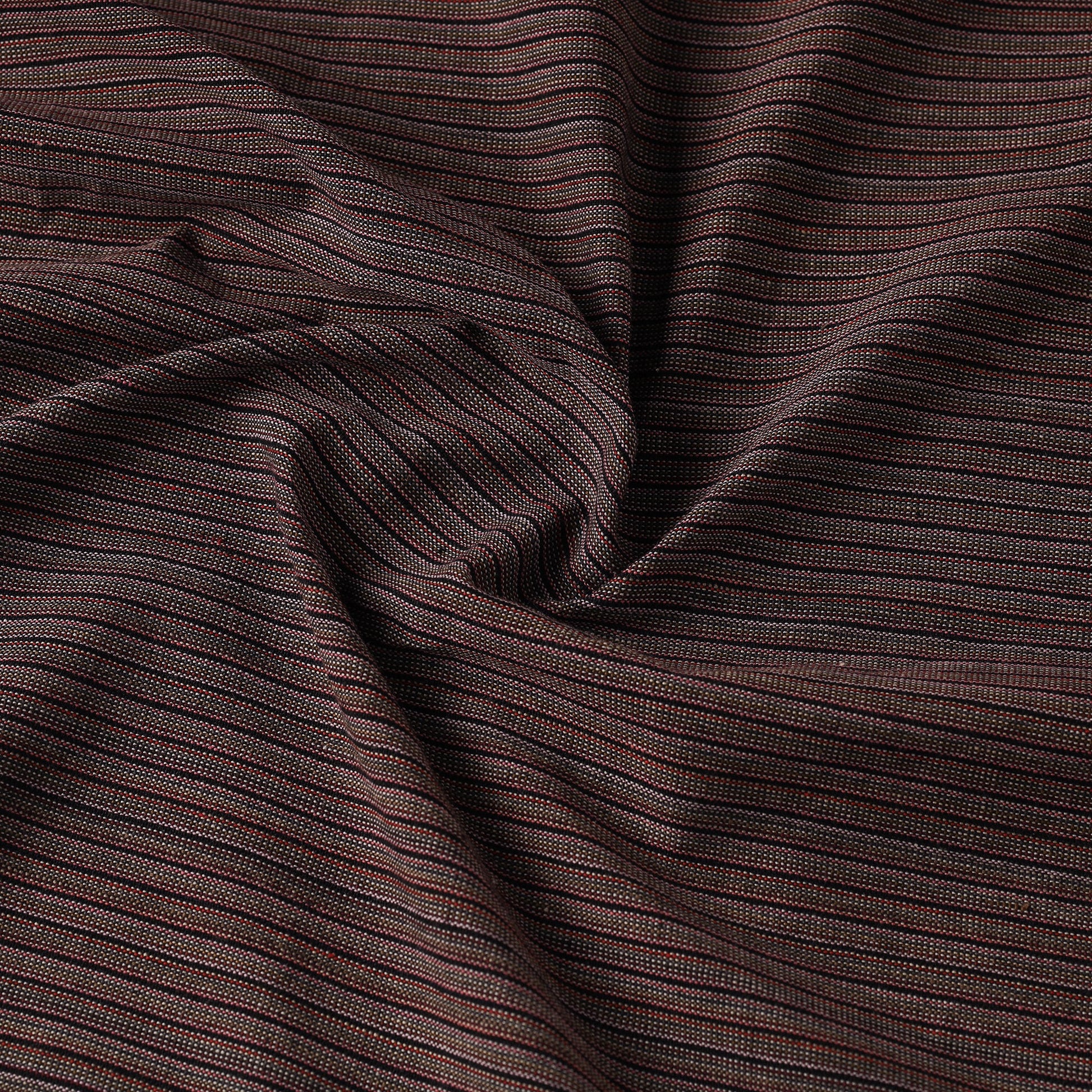 Brown - Jhiri Pure Handloom Cotton Fabric