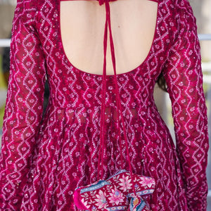 Sabrina georgette embroidered suit set