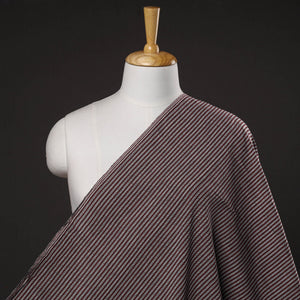 Brown - Jhiri Pure Handloom Cotton Fabric