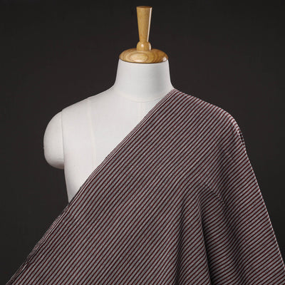 Brown - Jhiri Pure Handloom Cotton Fabric