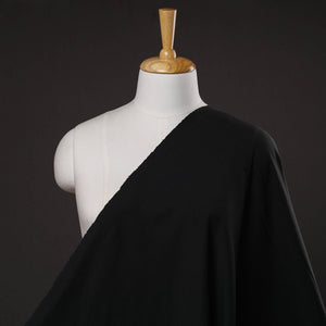 Black - Jhiri Handloom Cotton Plain Fabric 01