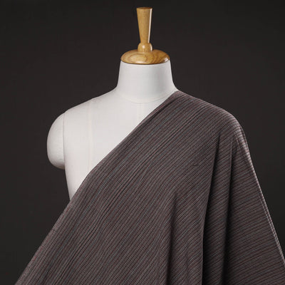 Brown - Jhiri Pure Handloom Cotton Fabric