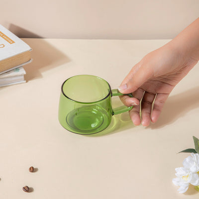 Borosilicate Glass Cup Green