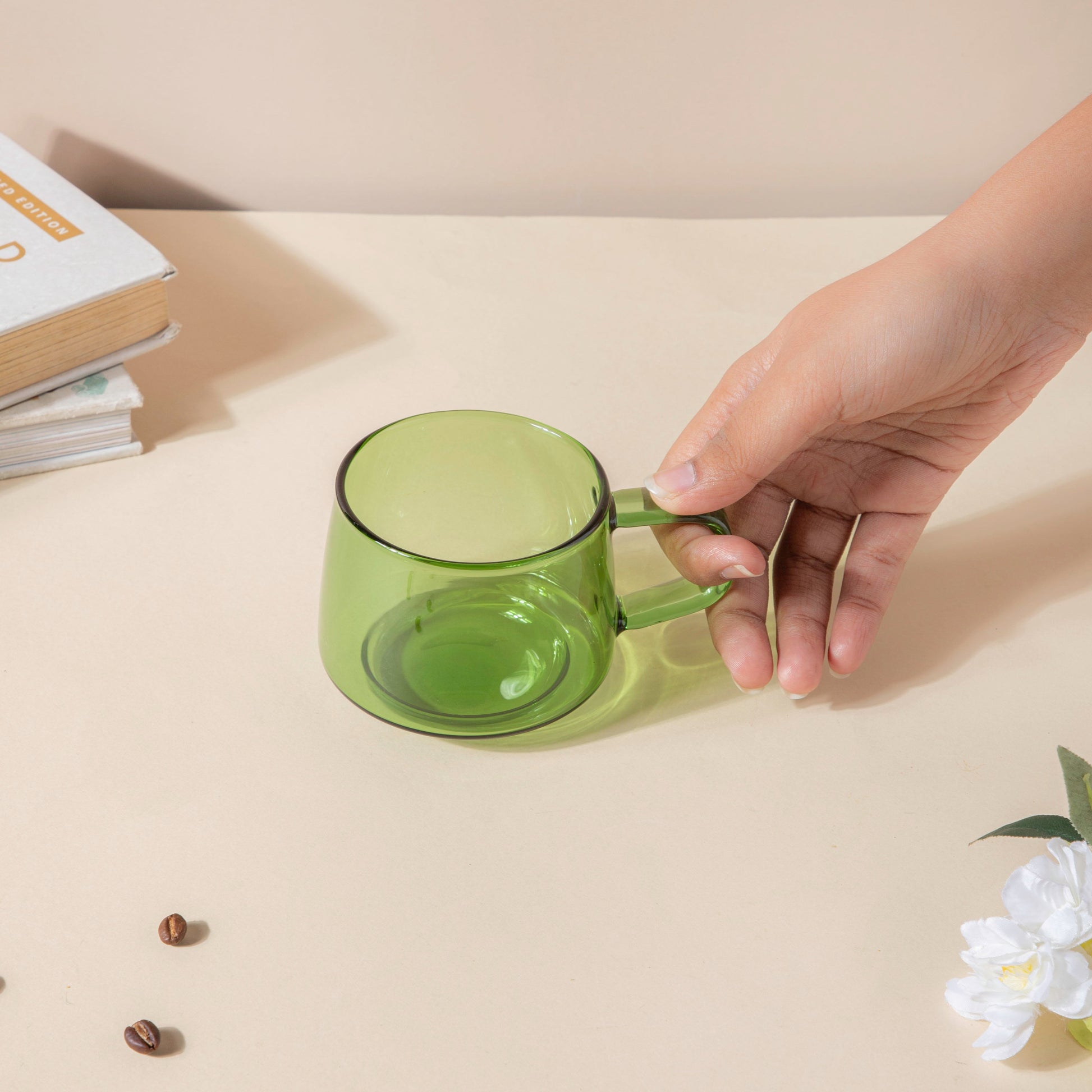 Borosilicate Glass Cup Green