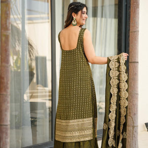 Moss green Majesty suit set