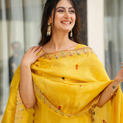 Mimosa luxe yellow suit set