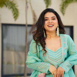 Cloudy Marshmallow cosmos kurta palazzo set