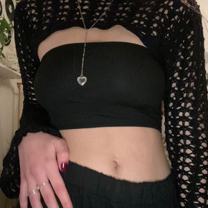 Black Crochet Sleeves