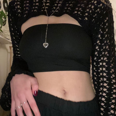 Black Crochet Sleeves